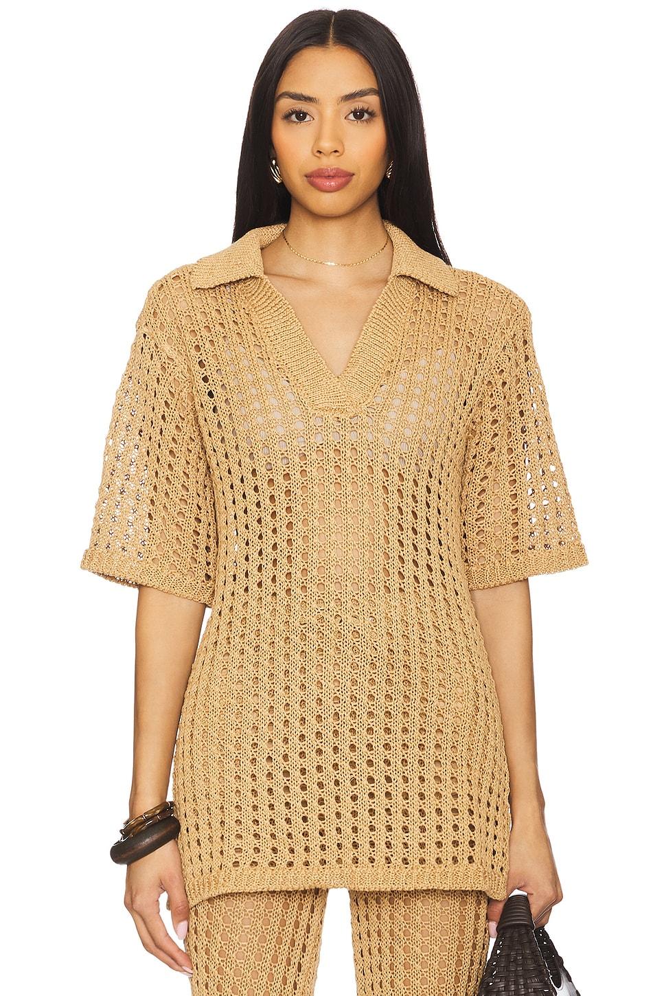 brisas crochet polo top