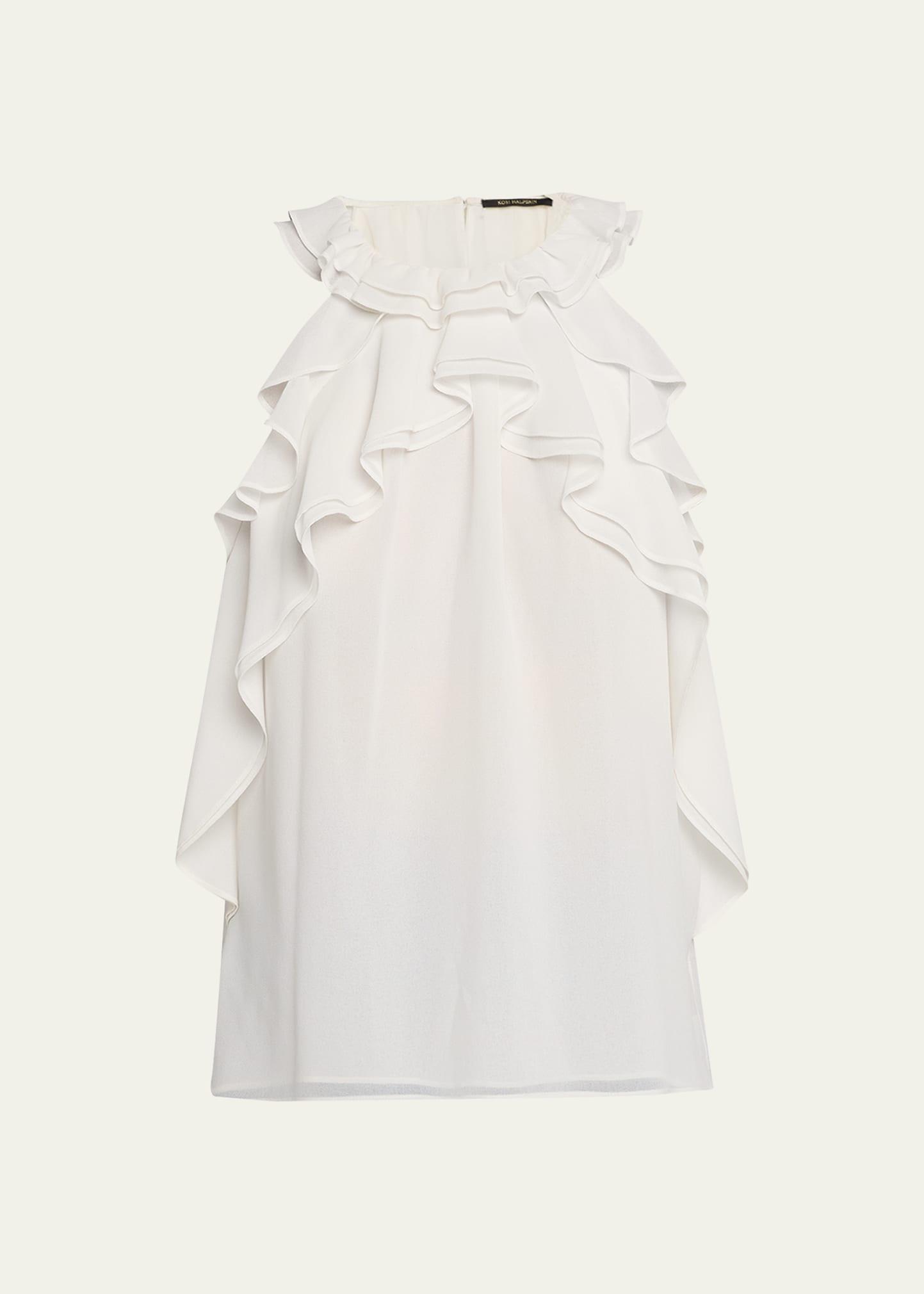 bristol ruffle halter blouse