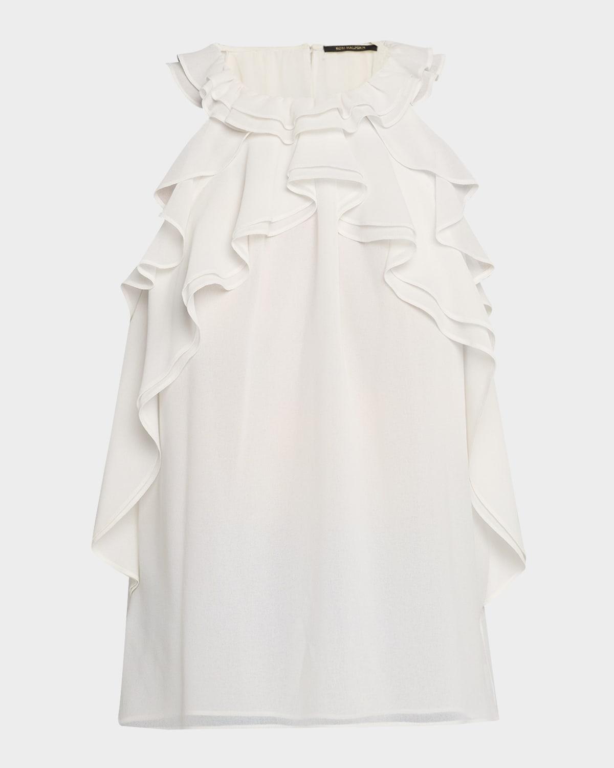 bristol ruffle halter blouse