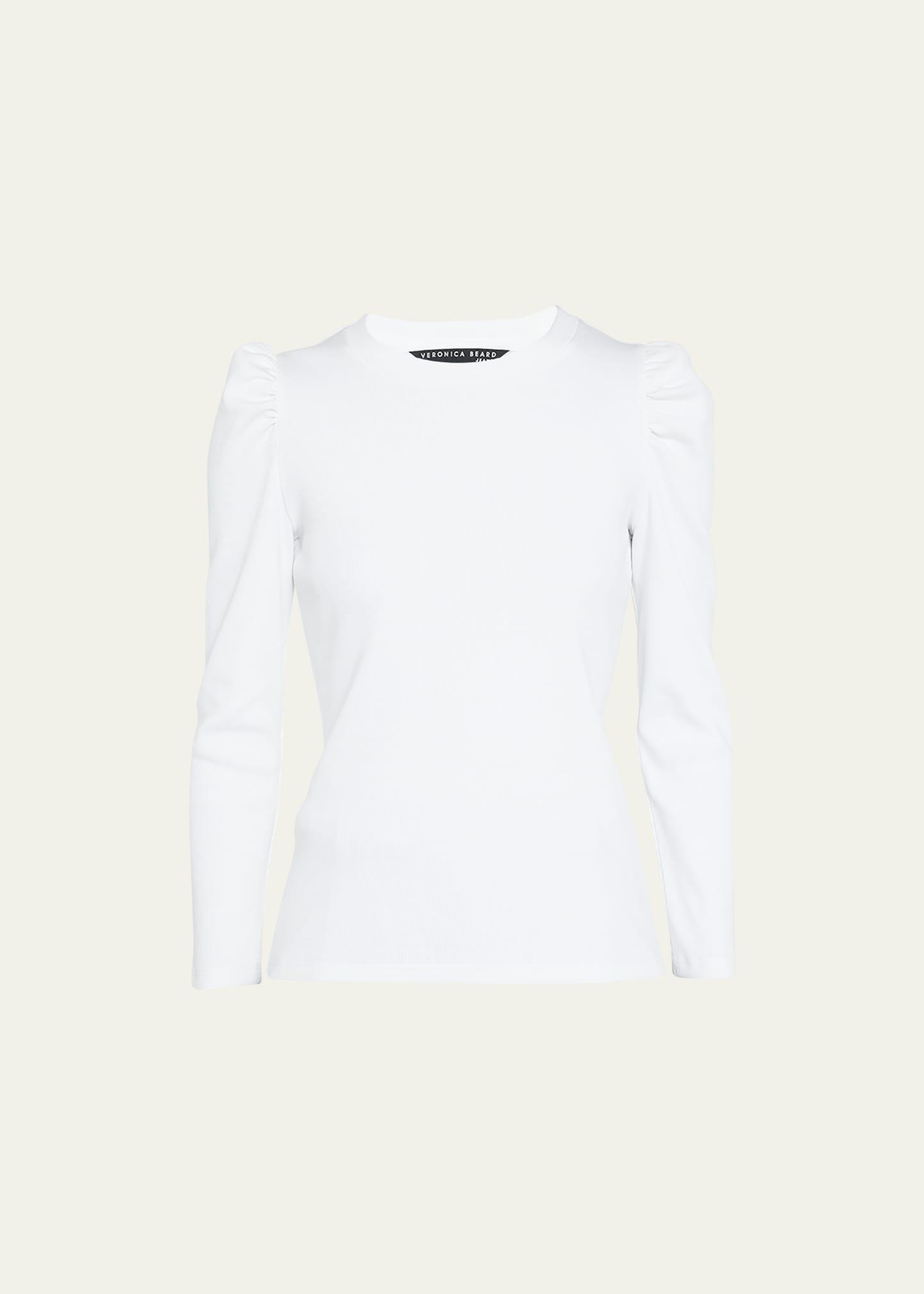 britney puff-sleeve cotton top