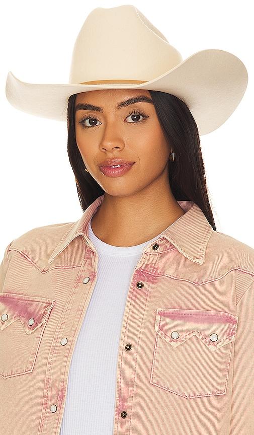brixton el paso reserve cowboy hat in ivory.