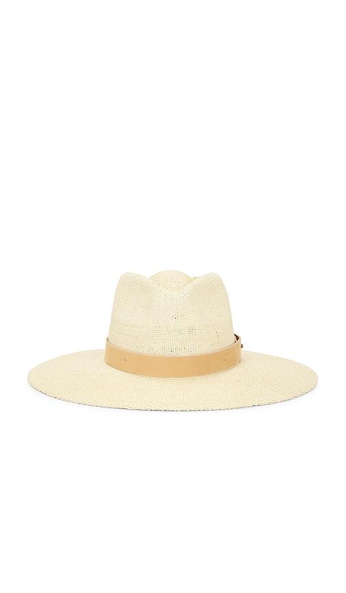 brixton eleanor straw hat in beige.