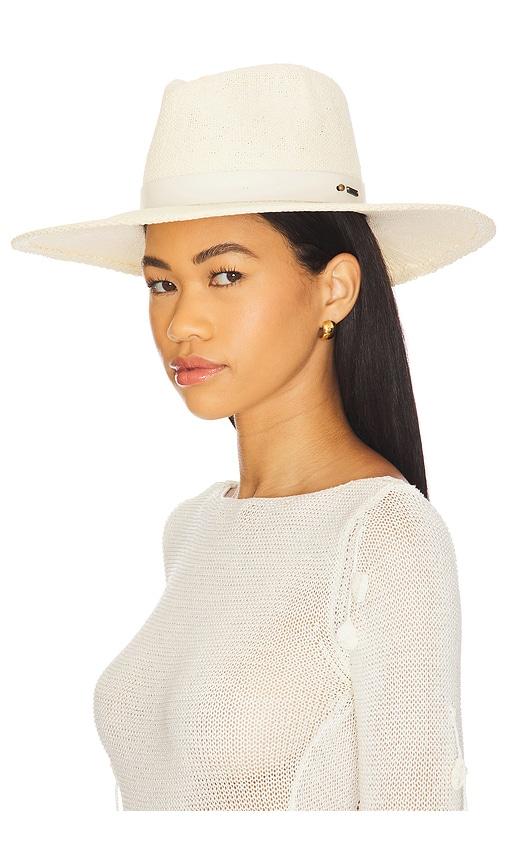 brixton eleanor straw hat in cream.