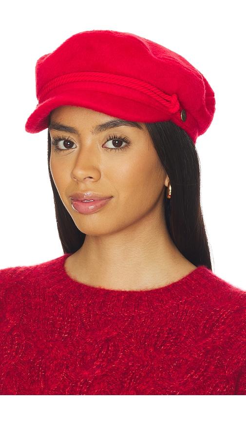 brixton fiddler fisherman cap in red.