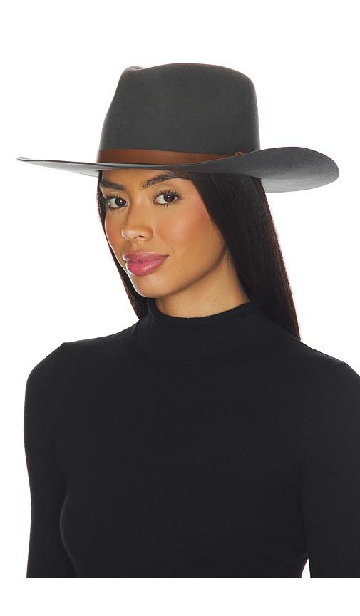 brixton hawkins wthr guard cowboy hat in grey.
