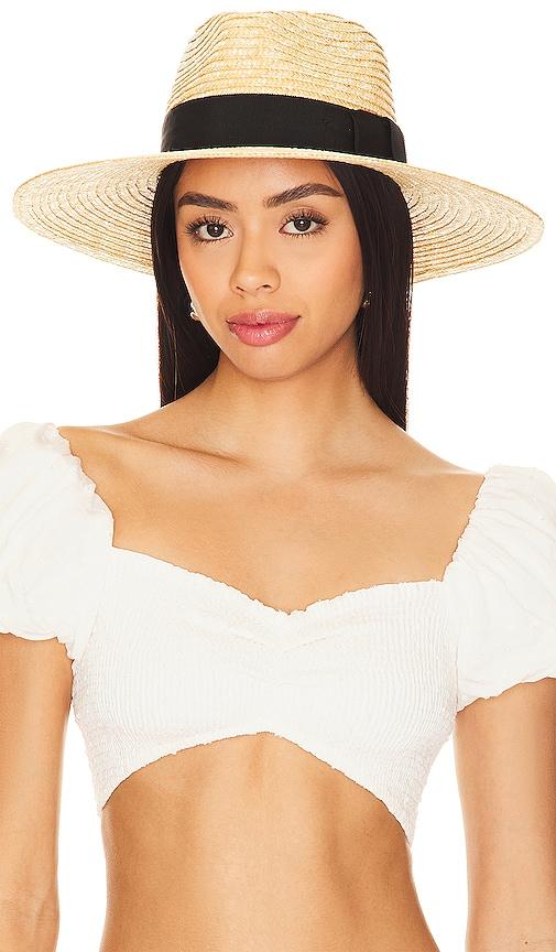 brixton joanna hat in nude.