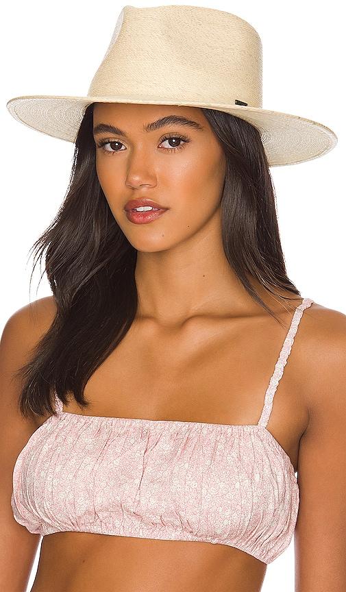 brixton marcos fedora in beige.