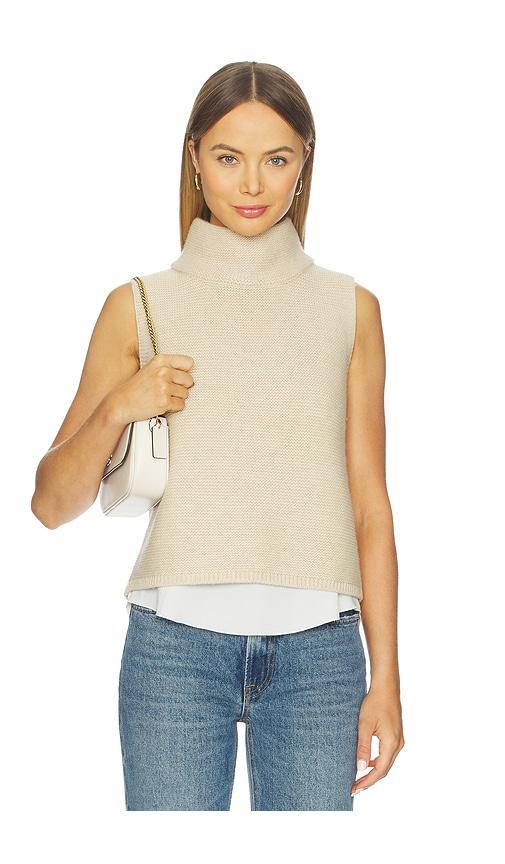 brochu walker aimee looker pullover in beige.