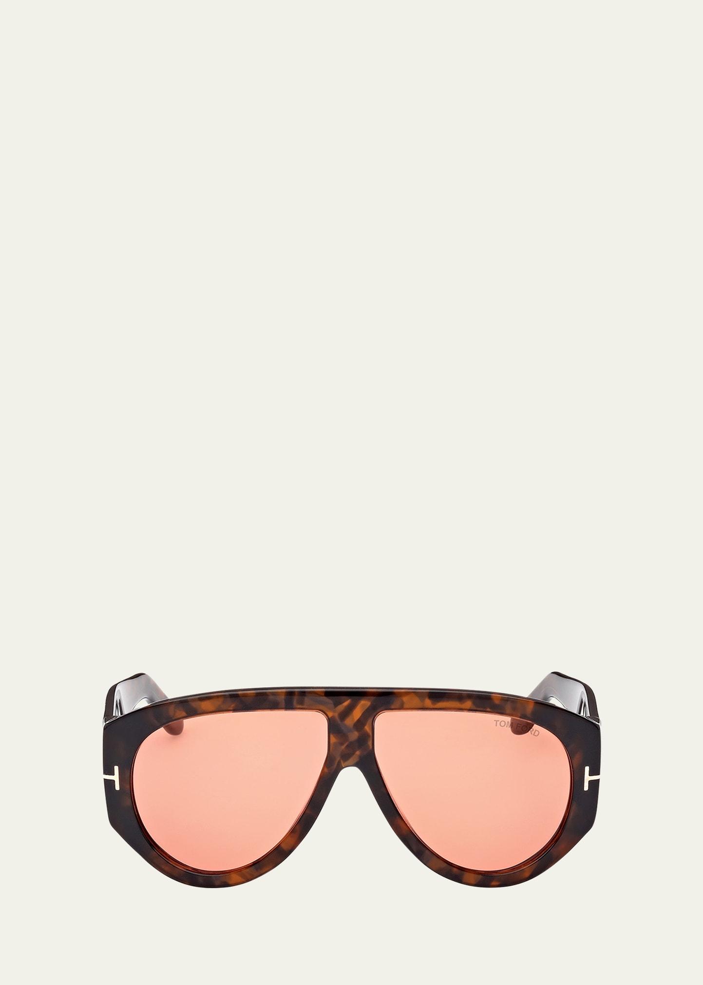 bronson havana acetate aviator sunglasses