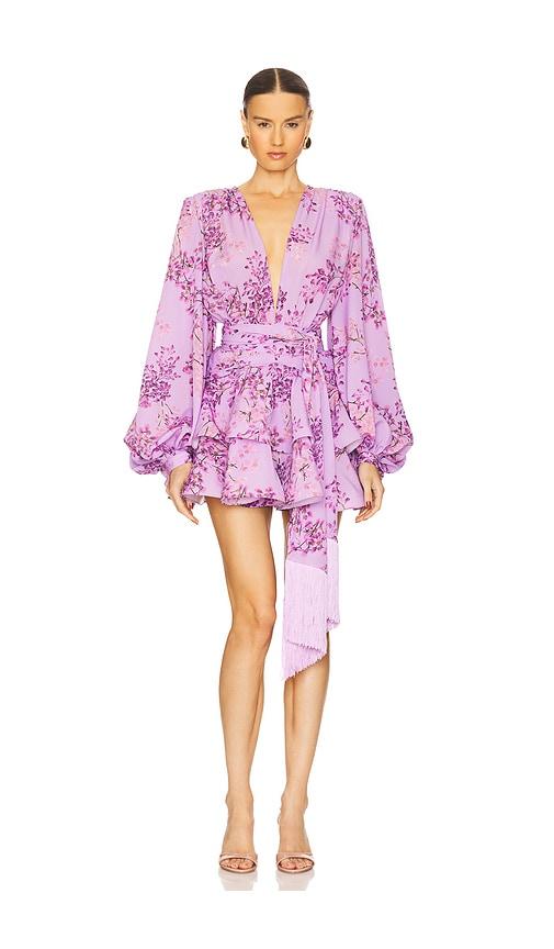 bronx and banco bedouin poppy mini dress in purple.