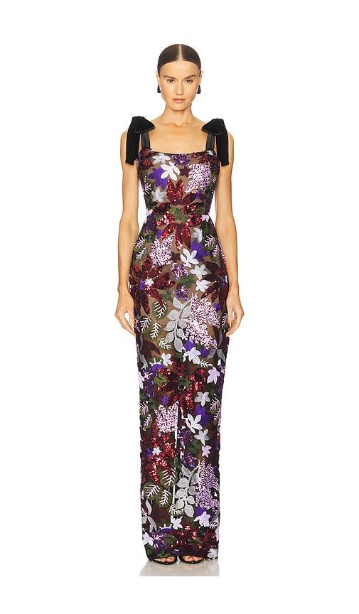 bronx and banco dahlia maxi dress in lavender.