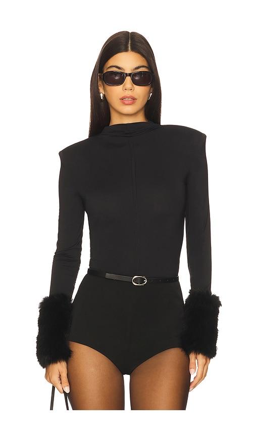 bronx and banco eleanor bodysuit in black.