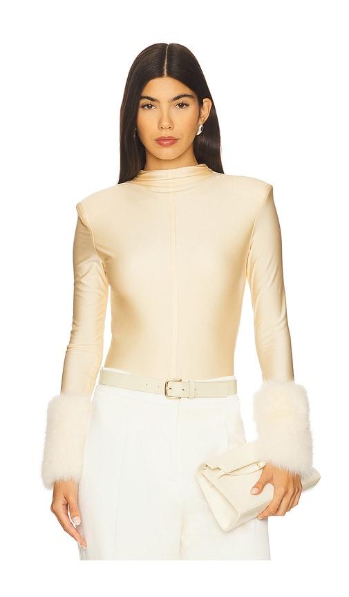 bronx and banco eleanor bodysuit in cream.