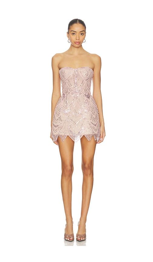bronx and banco giselle mini dress in blush.