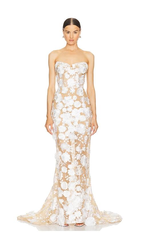 bronx and banco jasmine bridal gown in white.