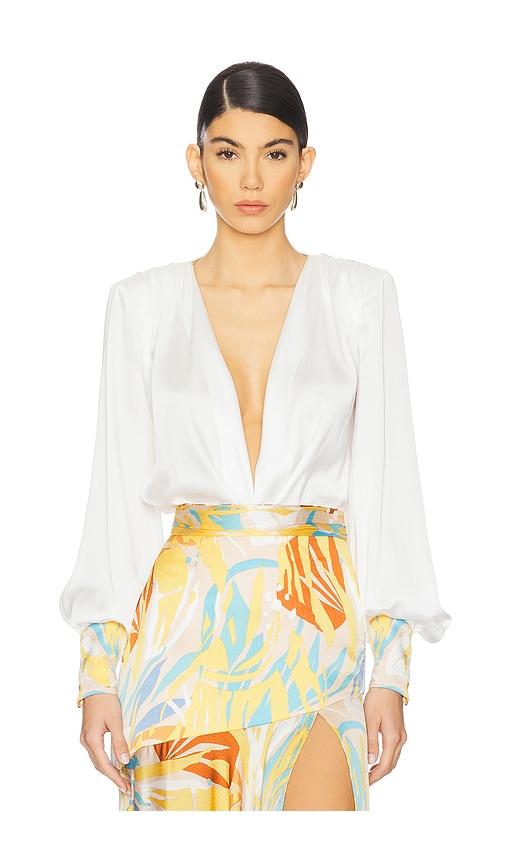 bronx and banco noelle bodysuit in white.