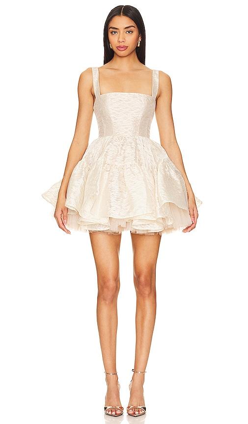 bronx and banco tiara dress in cream.