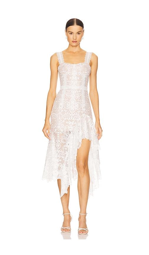bronx and banco tiffany blanc dress in white.