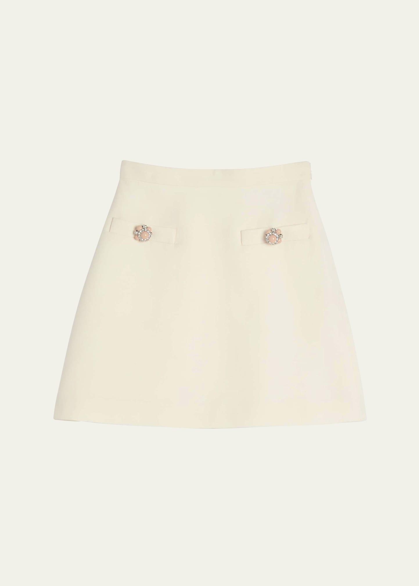 brooch wool mini skirt