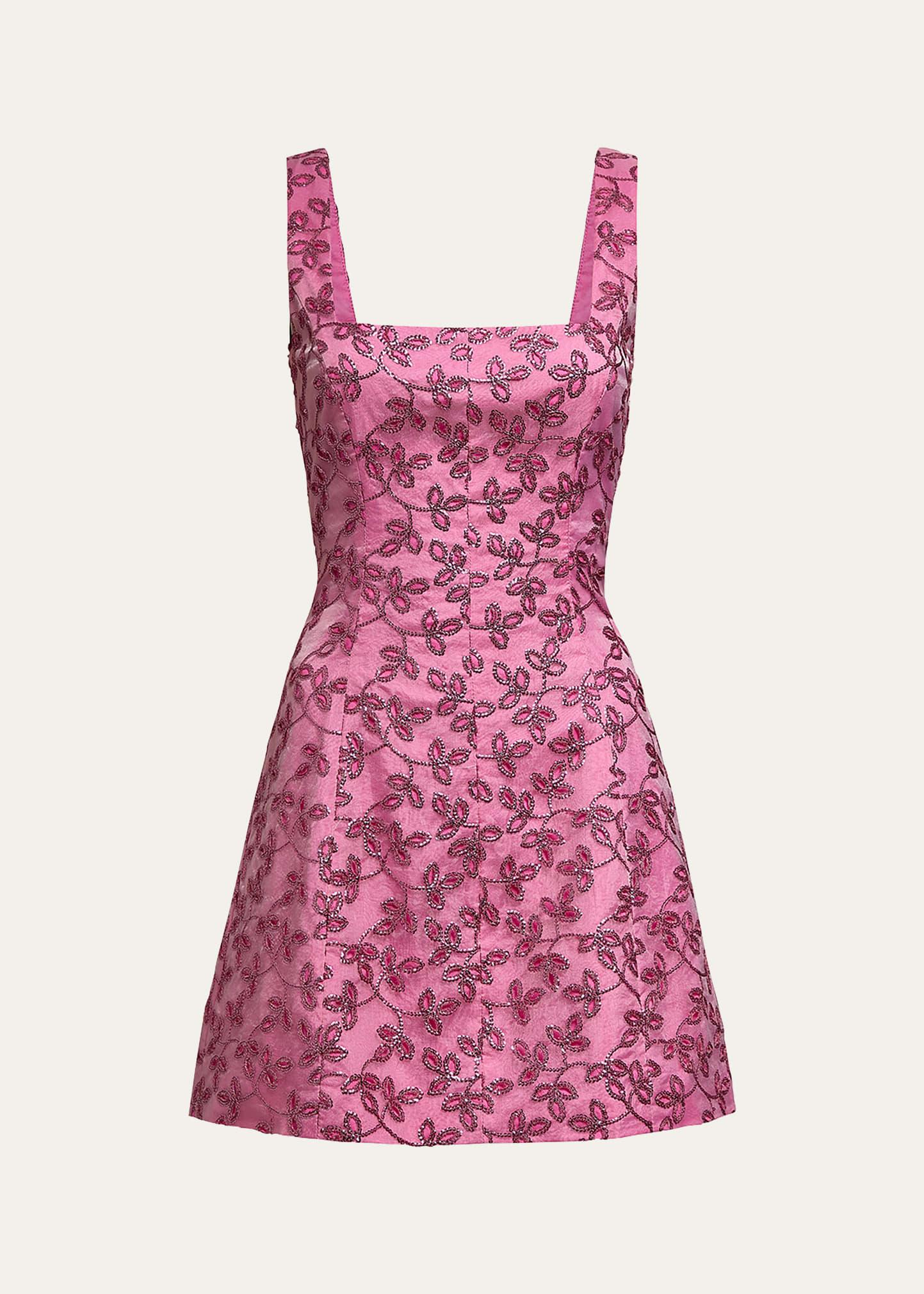 brooke floral sequined mini dress