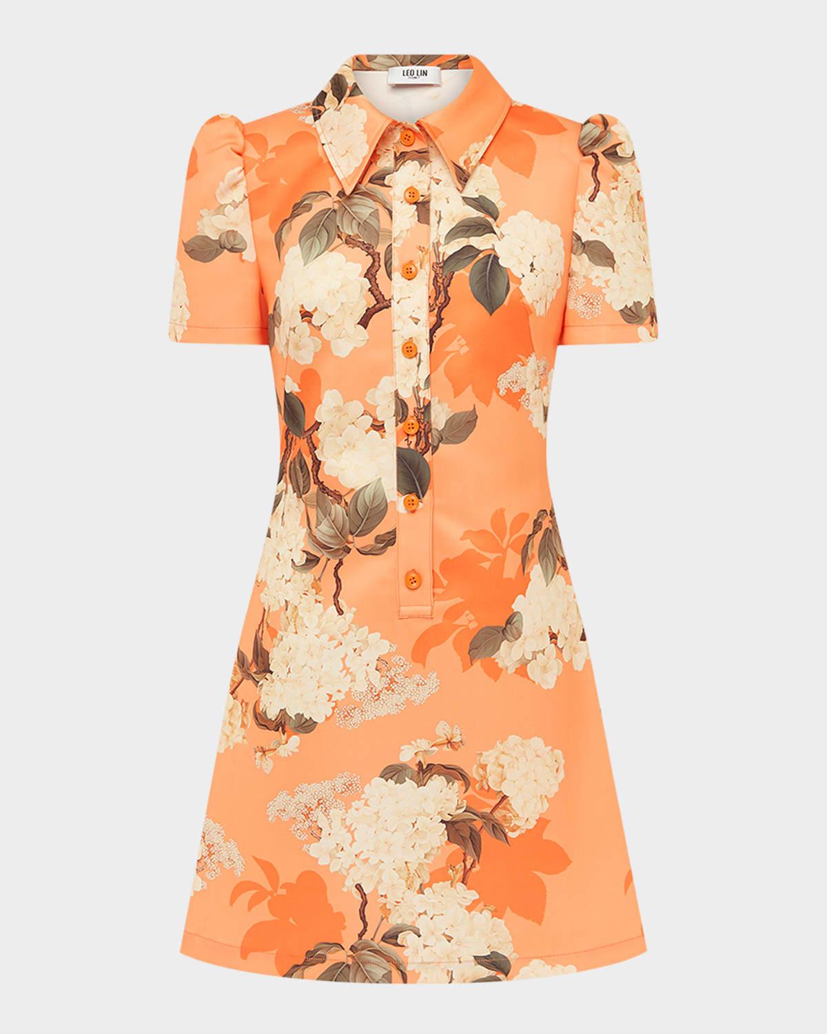 brooke hydrangea mini shirtdress