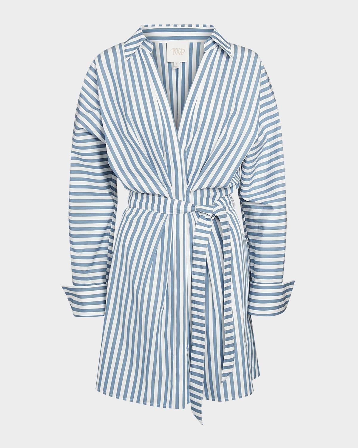 brooke striped mini shirtdress