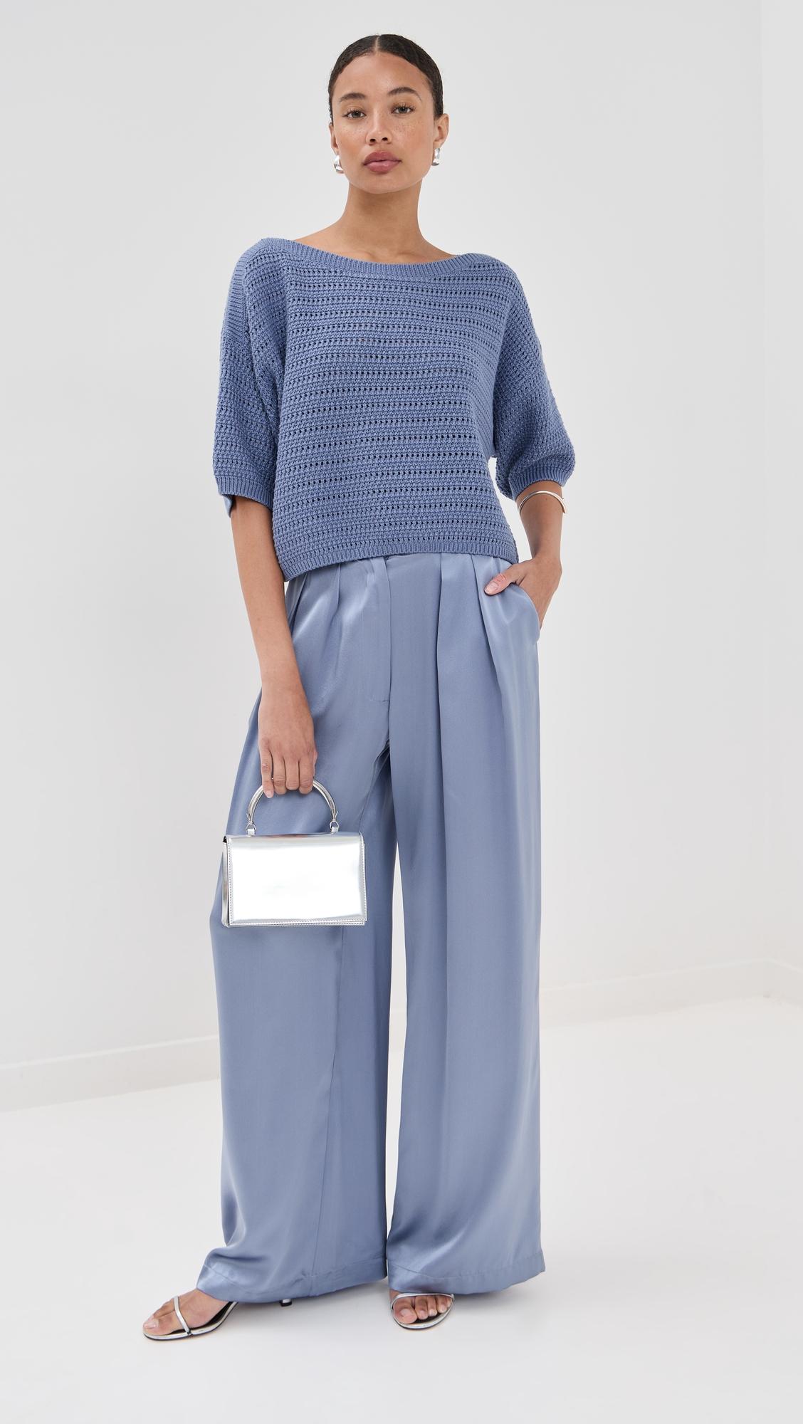 brooklyn c high rise double pleat trousers