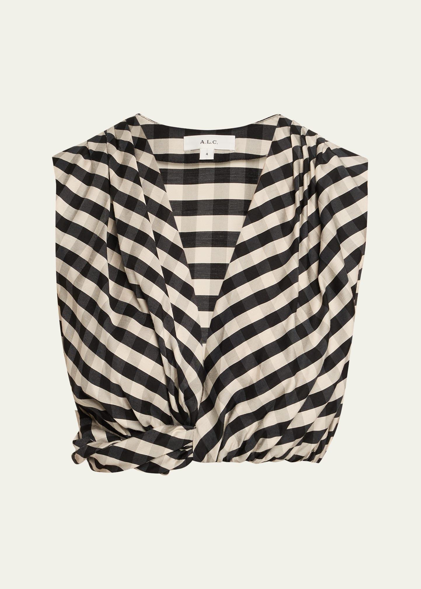 brooklyn check crop top