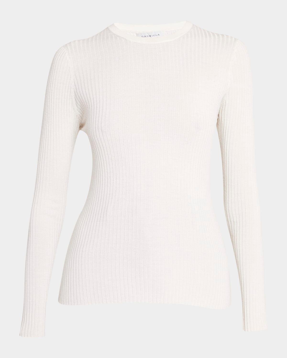 browning cashmere-silk rib knit sweater