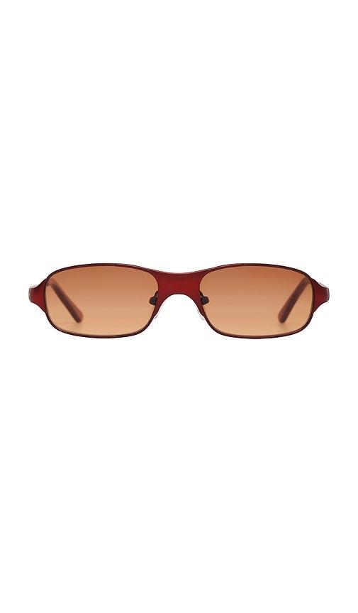 bru eyewear aitken sunglasses in red.