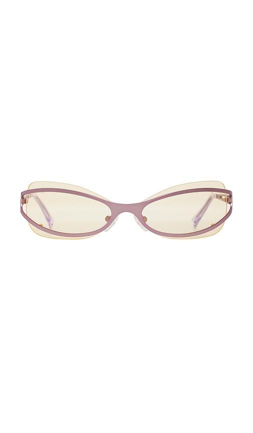 bru eyewear cannon sunglasses in pink.