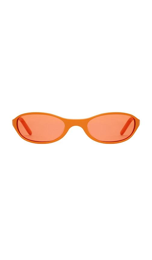 bru eyewear merrin sunglasses in orange.