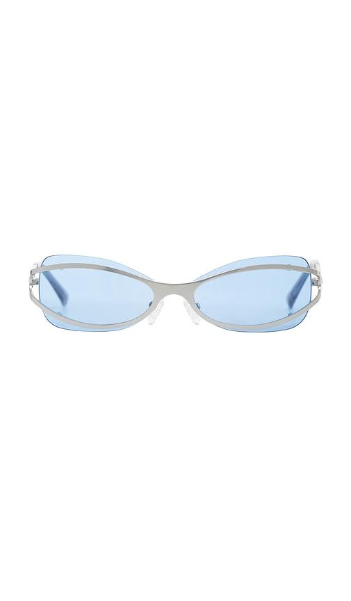 bru eyewear x revolve cannon sunglasses in blue.