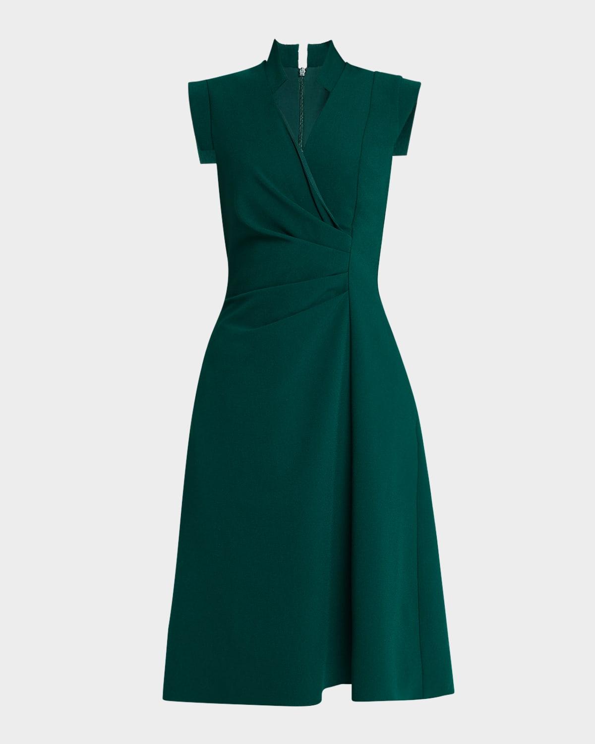 bruna sleeveless pleated a-line dress