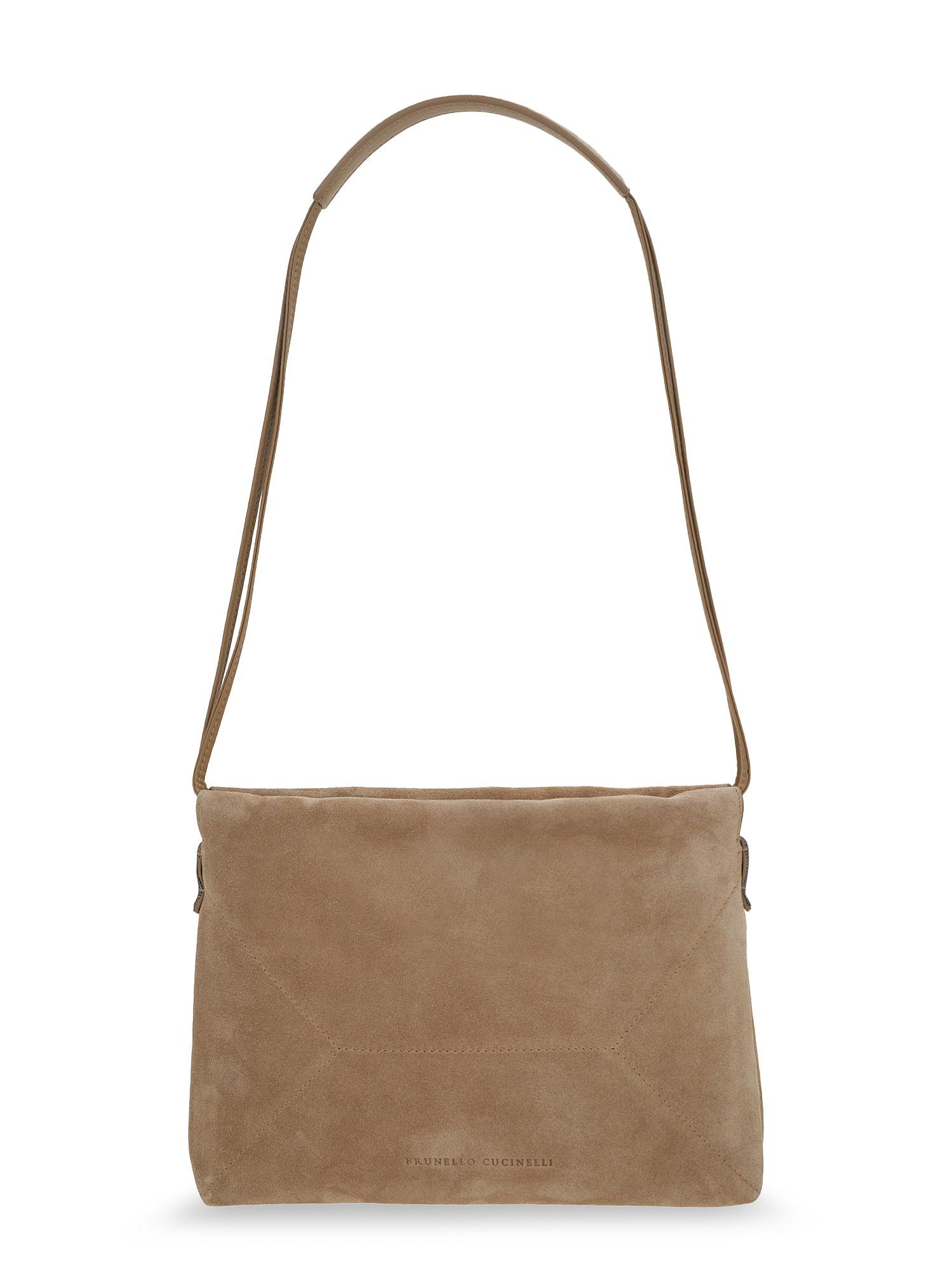 brunello cucinelli bags beige suede - women