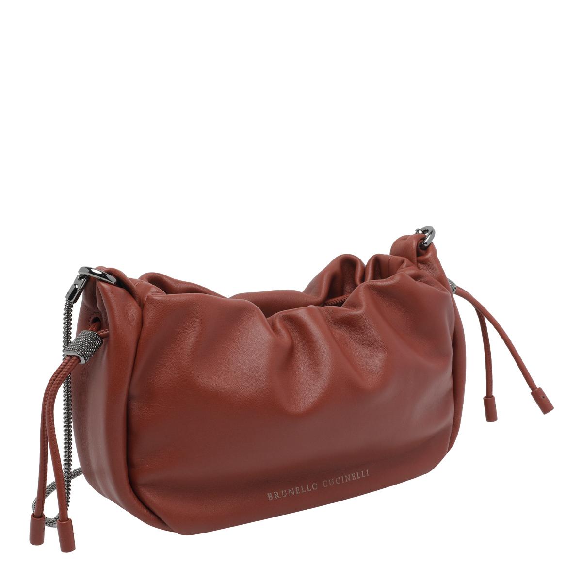 brunello cucinelli bags brown calf leather - women