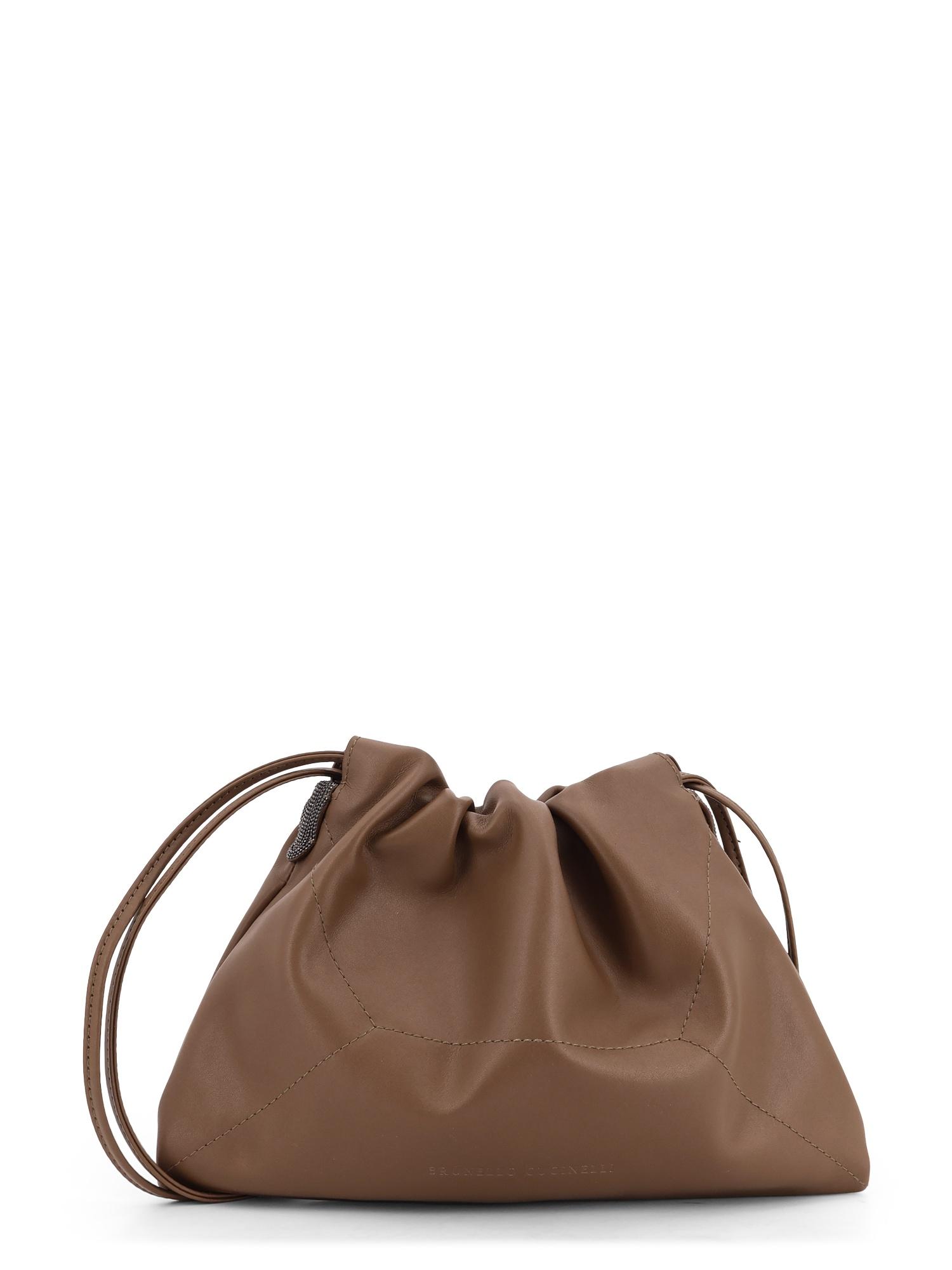 brunello cucinelli bags fango pelle - women