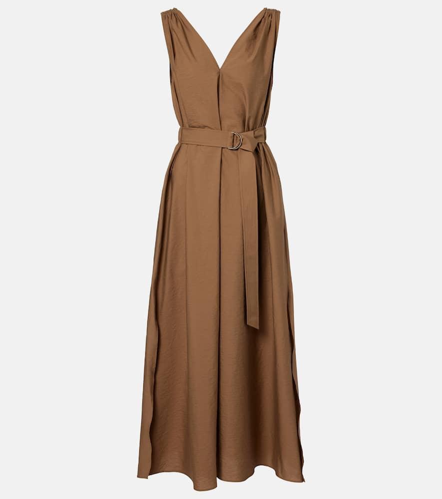 brunello cucinelli belted cotton