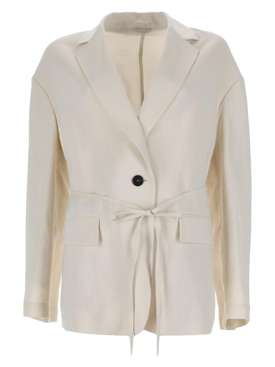 brunello cucinelli belted jacket