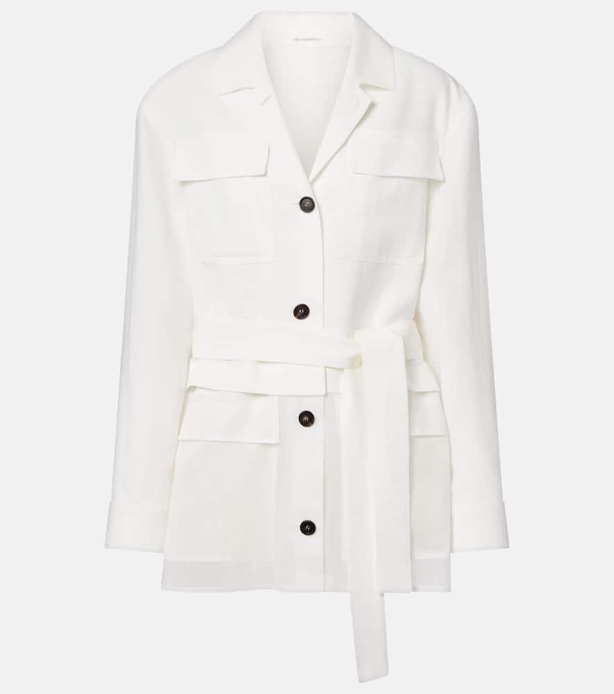 brunello cucinelli belted jacket