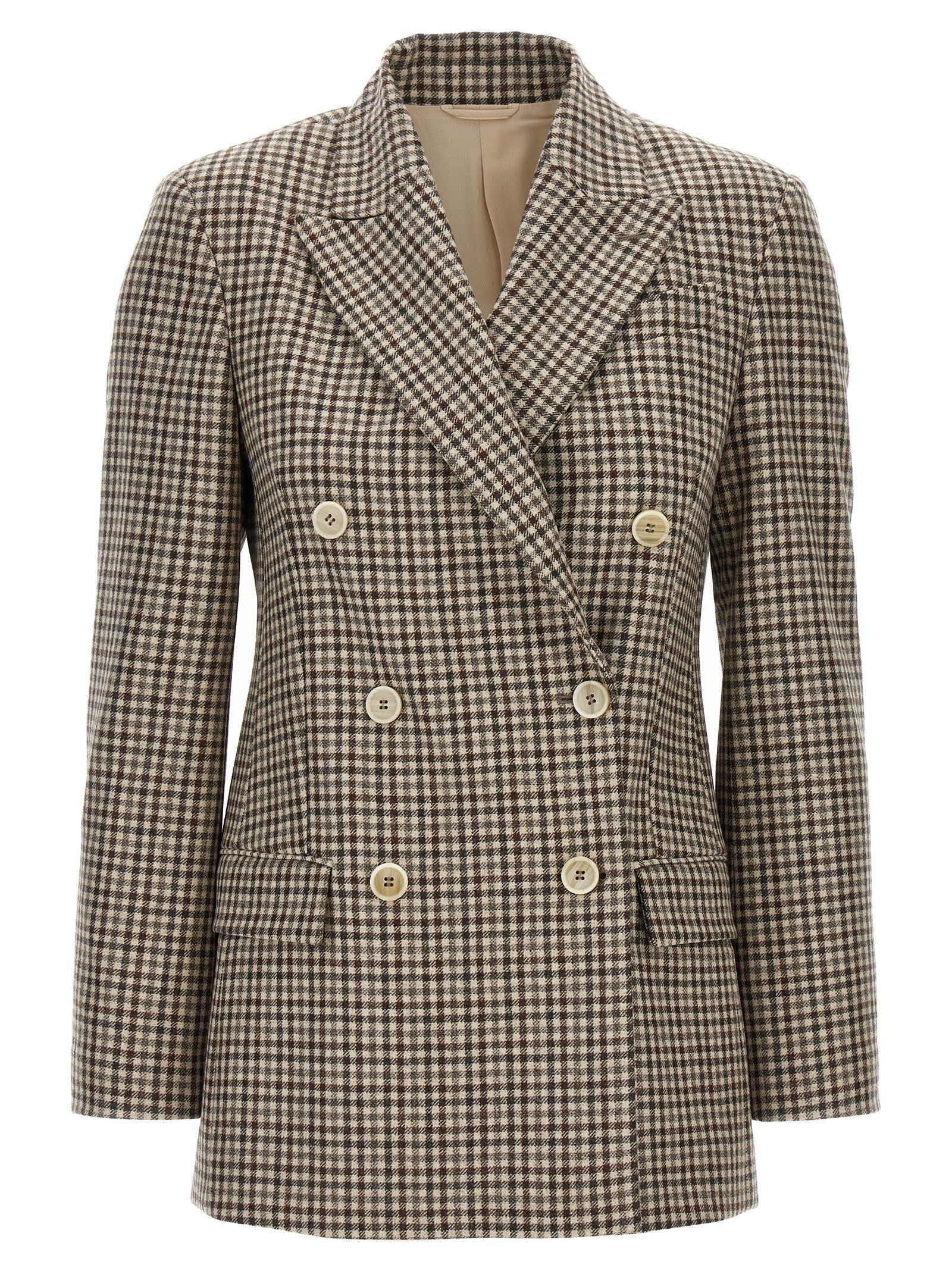 brunello cucinelli blazer check monile