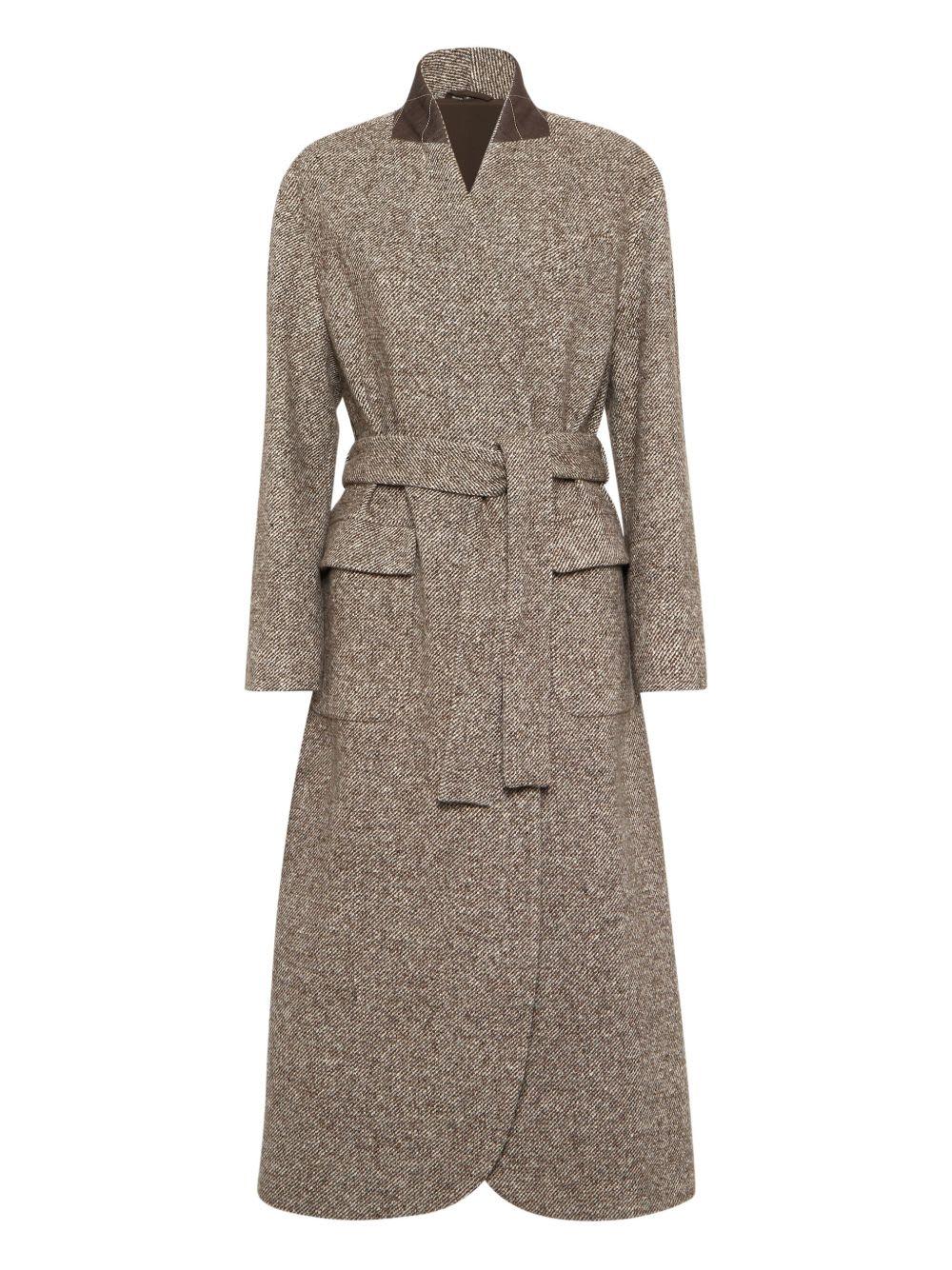 brunello cucinelli brown coat