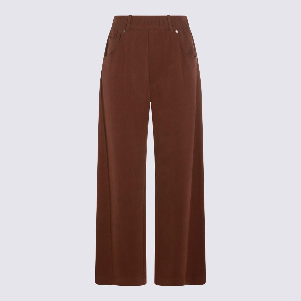 brunello cucinelli brown cotton pant