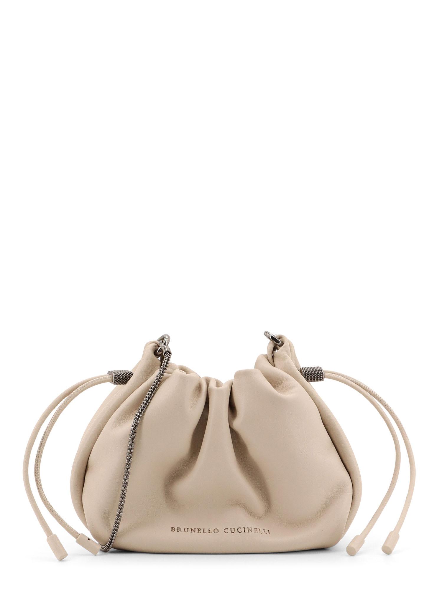 brunello cucinelli bucket mellow shoulder bag