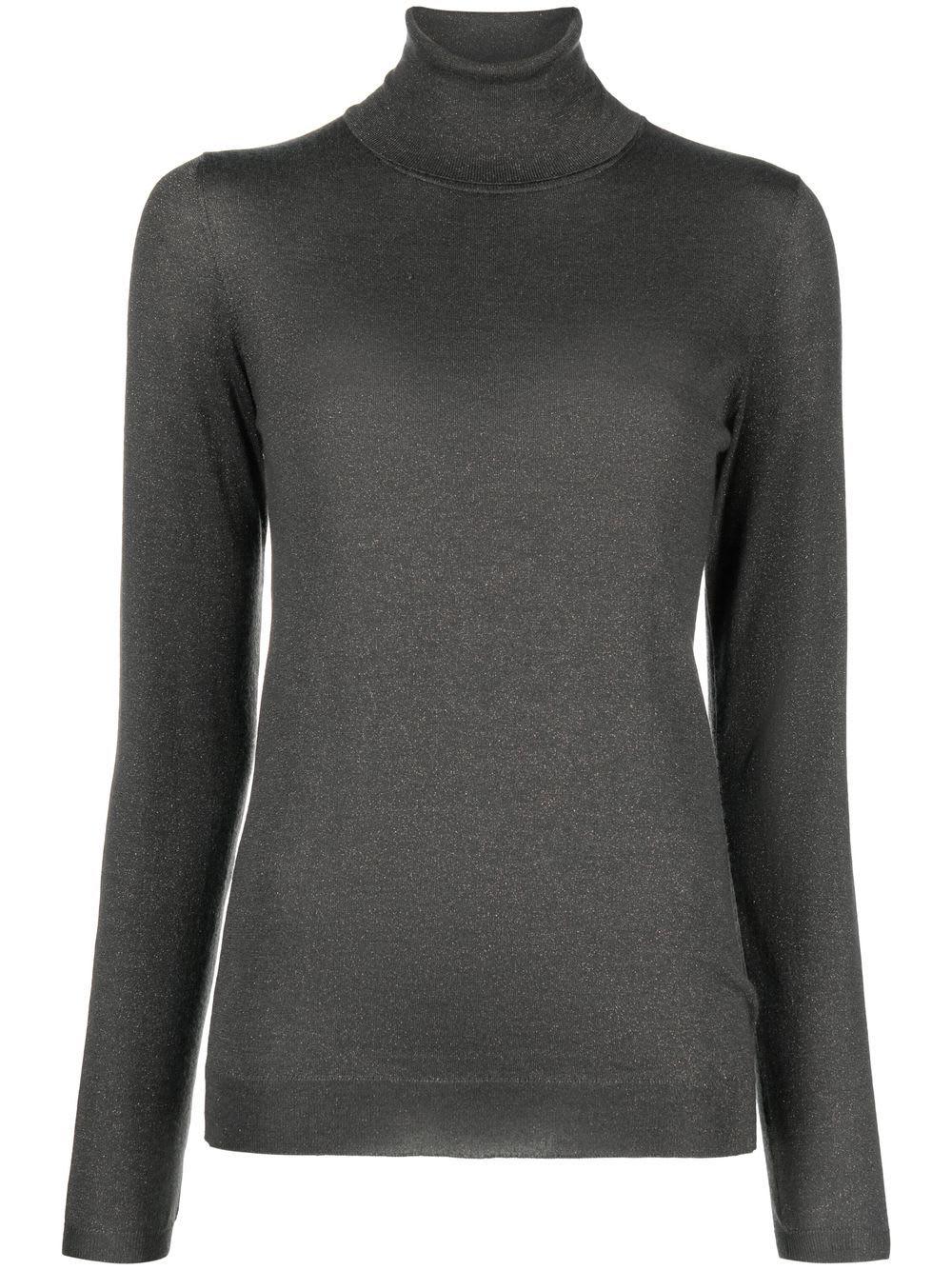 brunello cucinelli cashmere and silk turtle-neck sweater