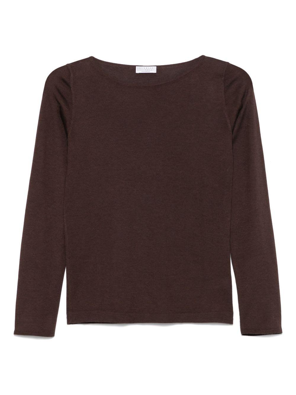 brunello cucinelli cashmere boat-neck sweater