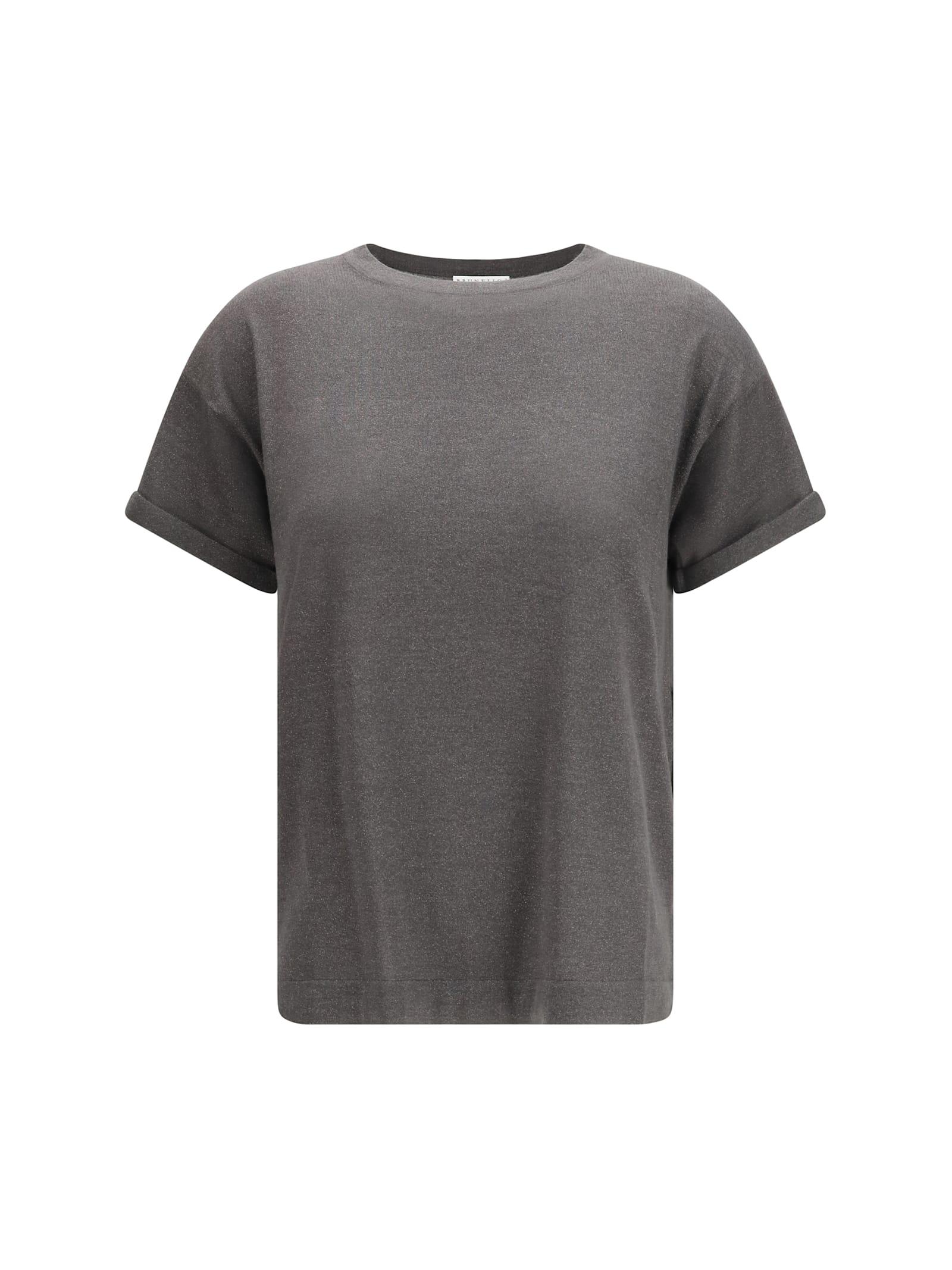 brunello cucinelli cashmere glitter t-shirt