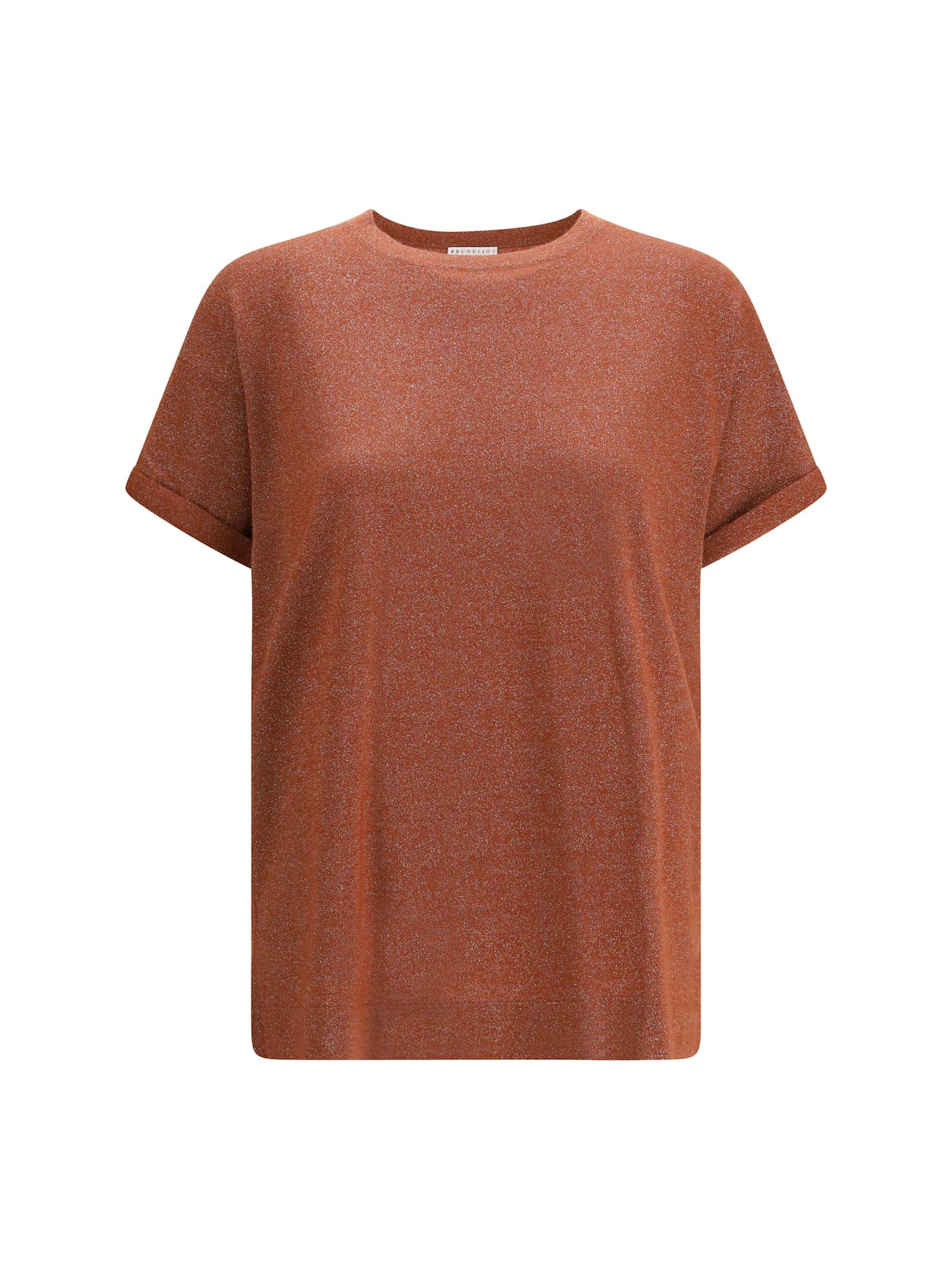 brunello cucinelli cashmere glitter t-shirt