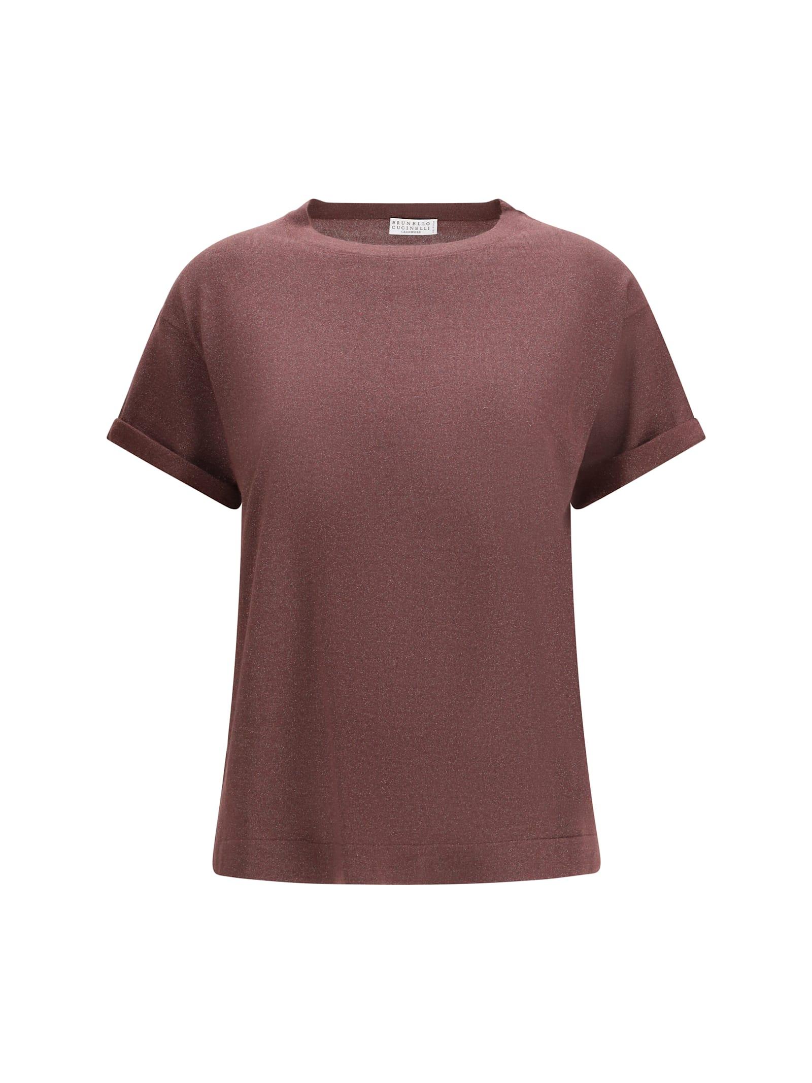 brunello cucinelli cashmere glitter t-shirt