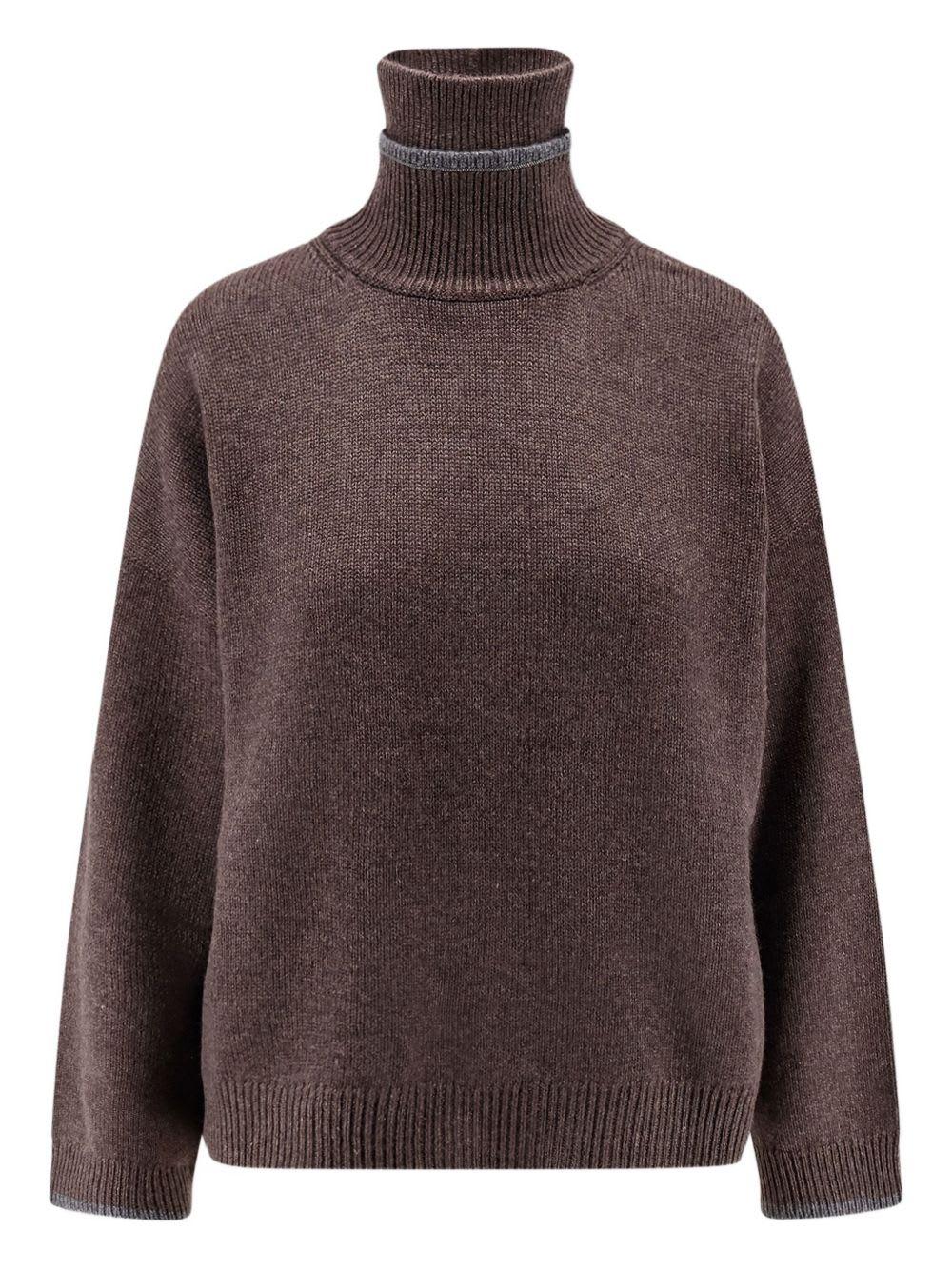brunello cucinelli cashmere turtle-neck sweater
